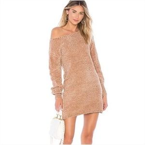 LOVERS + FRIENDS Pink Berlin Chenille Sweater Dress Small